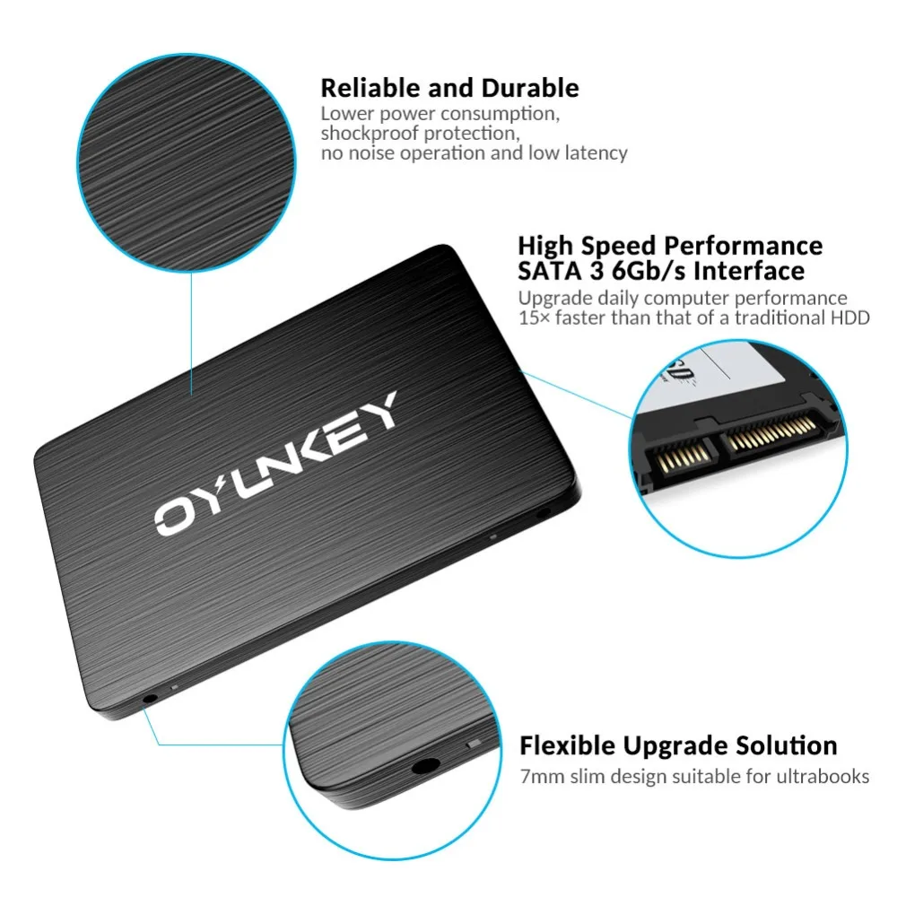 SSD 64 ГБ 120 240 360 480 512 OYUNKEY 2 5 дюйма SATA3 3 DNAND внутренней флэш твердотельный жесткий диск