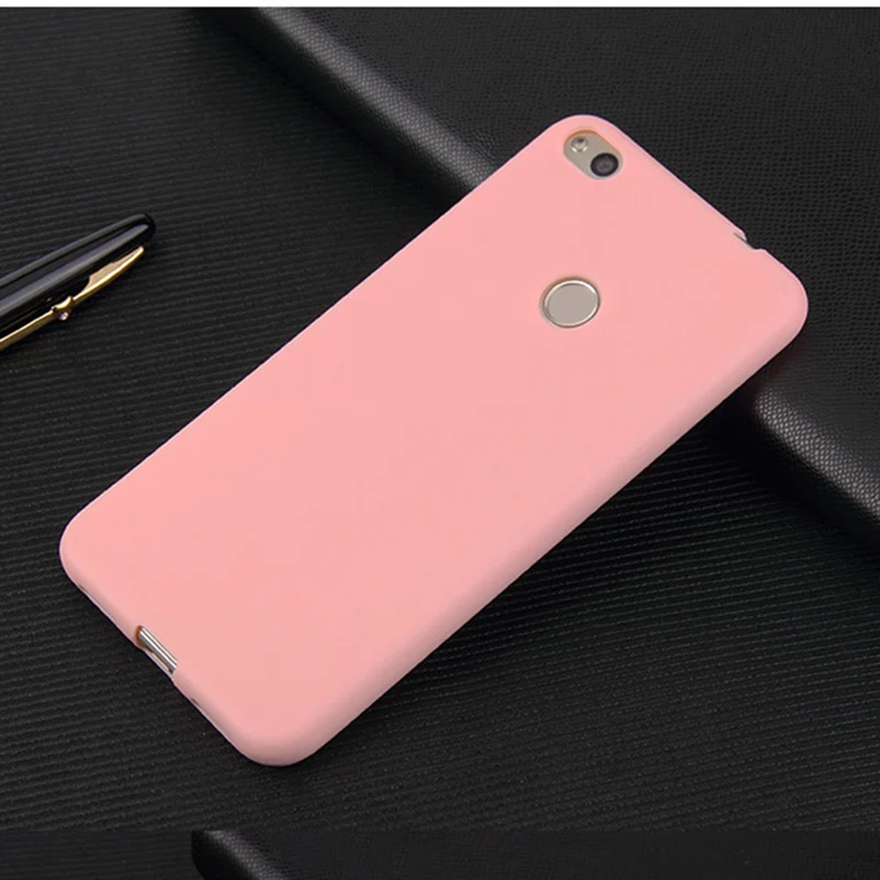 For Huawei P9 Lite 2017 Case P9Lite Silicone Back Cover Lite2017 Cases Simple Plain Color Coque Red |