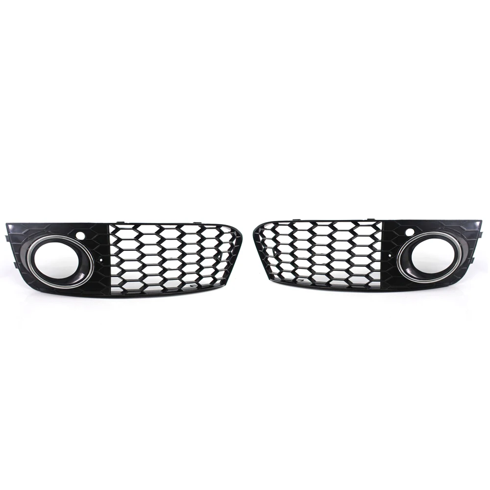 

Chrome Ring Honeycomb Fog Light Cover Grille For Audi A4 B8 2009-2011 Grills