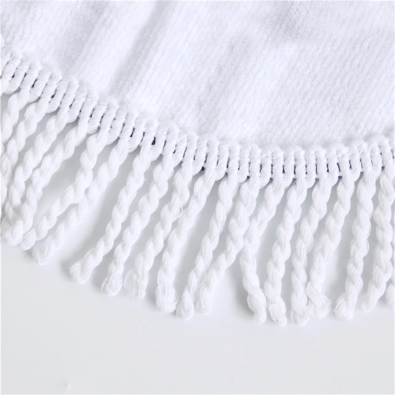 

Summer Round Floral Unicorn Printed Beach Towel Diameter 150cm Microfiber Towel with Tassel Fringe Yoga Mat for Adult Kids