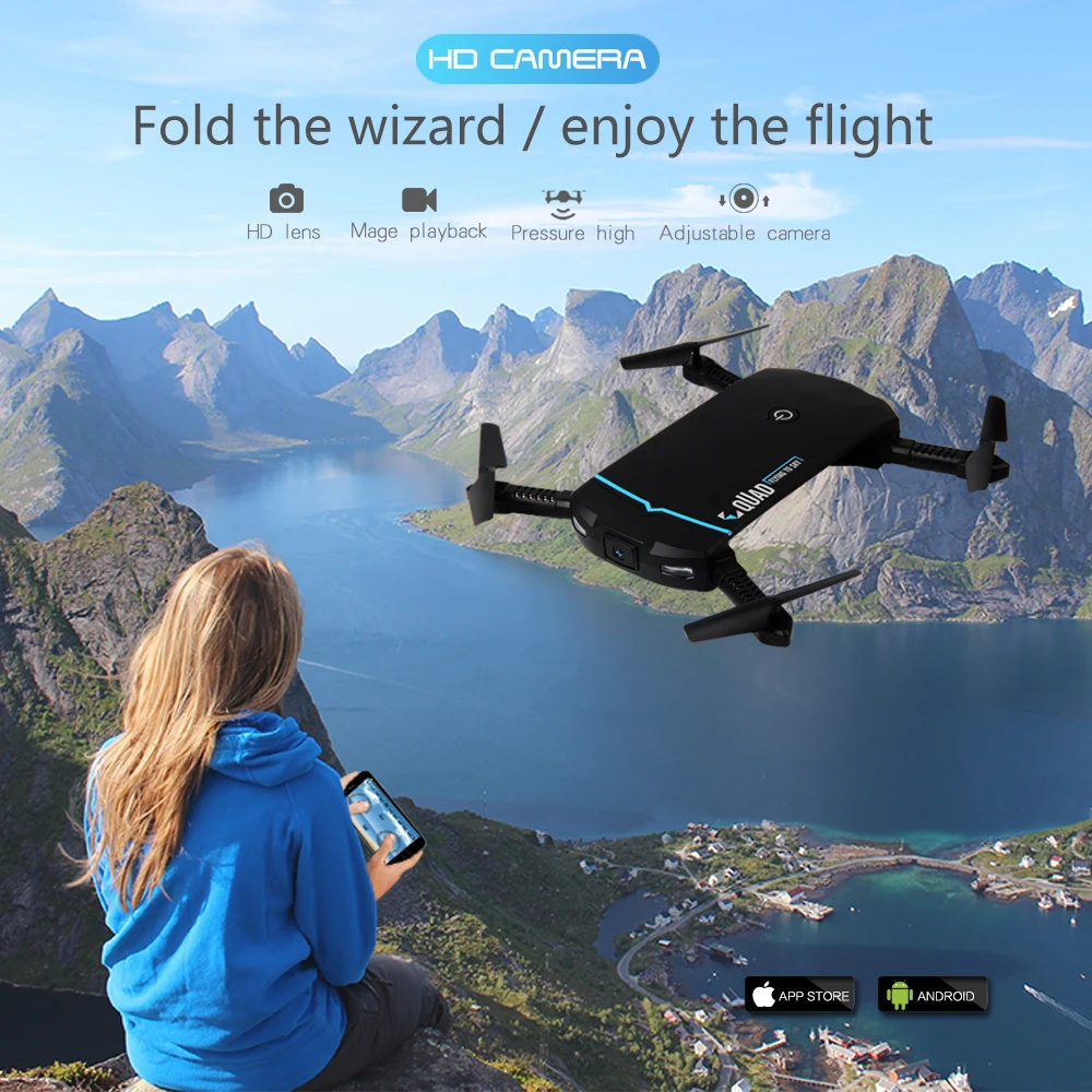 Квадрокоптер EBOYU Радиоуправляемый 2 4 ГГц канала с 0 3 МП Wi-Fi FPV | Игрушки и хобби