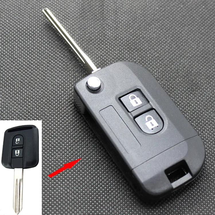 

PINECONE для NISSAN MICRA 2 кнопки необработанное Латунное лезвие модифицированное Дистанционное пустое ABS Корпус ключа 1 шт.