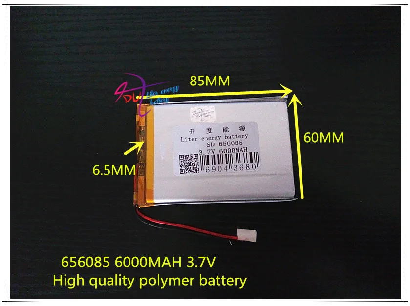 3 7 V 6000mAH 656085 (полимерный литий-ионный/литий-ионный аккумулятор) для планшетных ПК