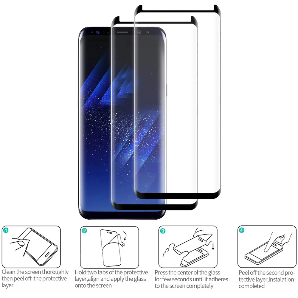 Для samsung Galaxy S 6 S6 Edge S7 S8 Plus закаленное стекло 3D изогнутая поверхность полное покрытие Защитная пленка для экрана S7 Edge