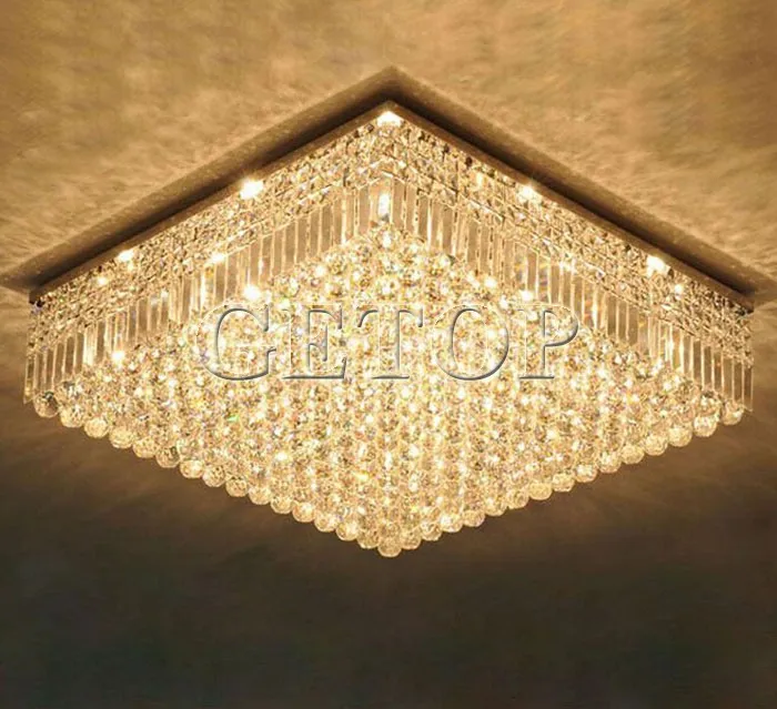 Современные K9 Кристальные люстры квадратные светодиодные светильники для