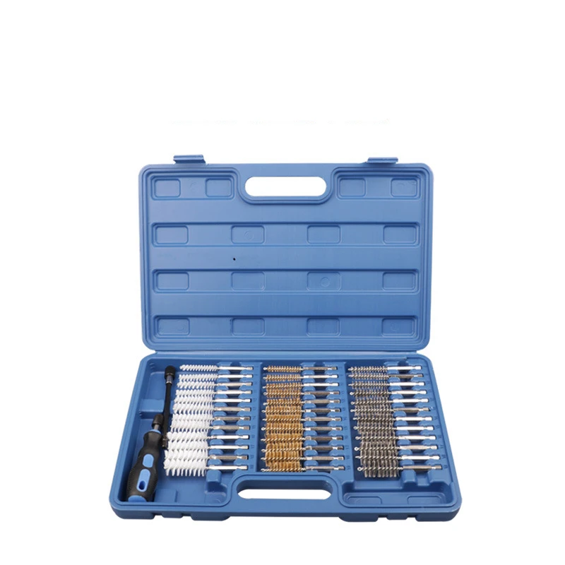 

38Pcs Tube Brush Inner Wall Cleaning Brush Replaceable Brush Head Handle Tool Engine Wire Brush Cleaning Kit