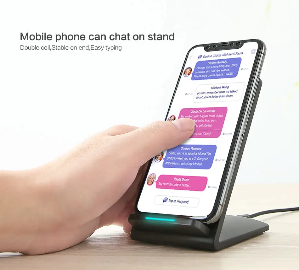 FLOVEME универсальное Qi Быстрое беспроводное зарядное устройство для iPhone X 11 8 Plus зарядное устройство Беспроводная зарядка для samsung Galaxy S8 Note 8 для LG