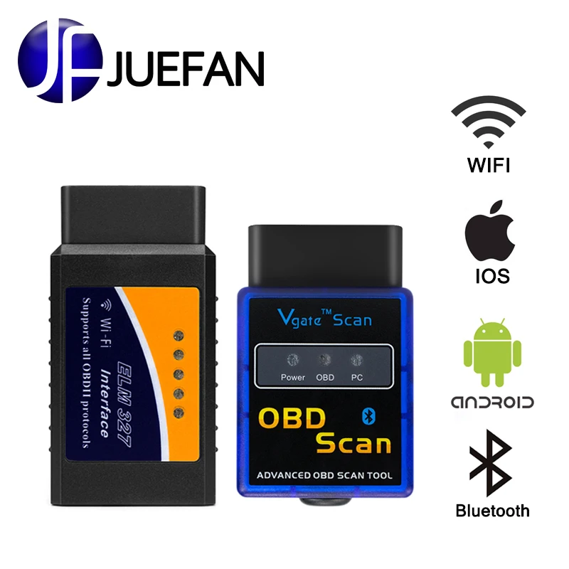 Горячая ELM 327 Bluetooth и WIFI автомобильный диагностический интерфейс OBD2 авто