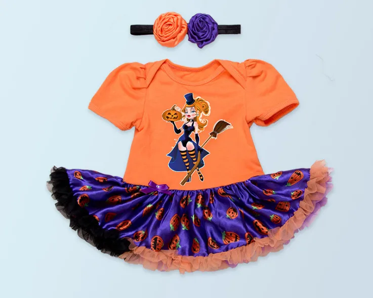 Новые подарки Комбинезоны на Хэллоуин платье для новорожденных высокое качество