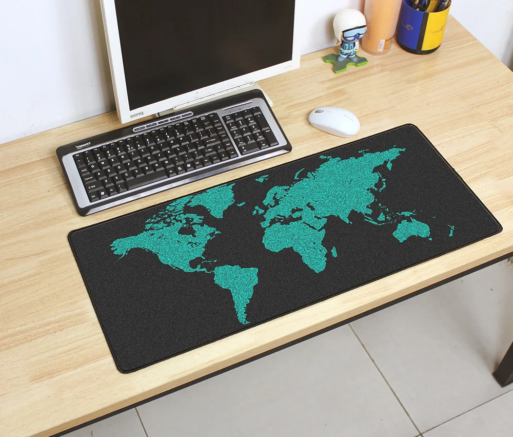 Игровой коврик для мыши карта мира 700x300 мм DIY XL большой коврик для мыши геймер с фиксацией краев аксессуары для ПК эргономичный коврик для ноутбука