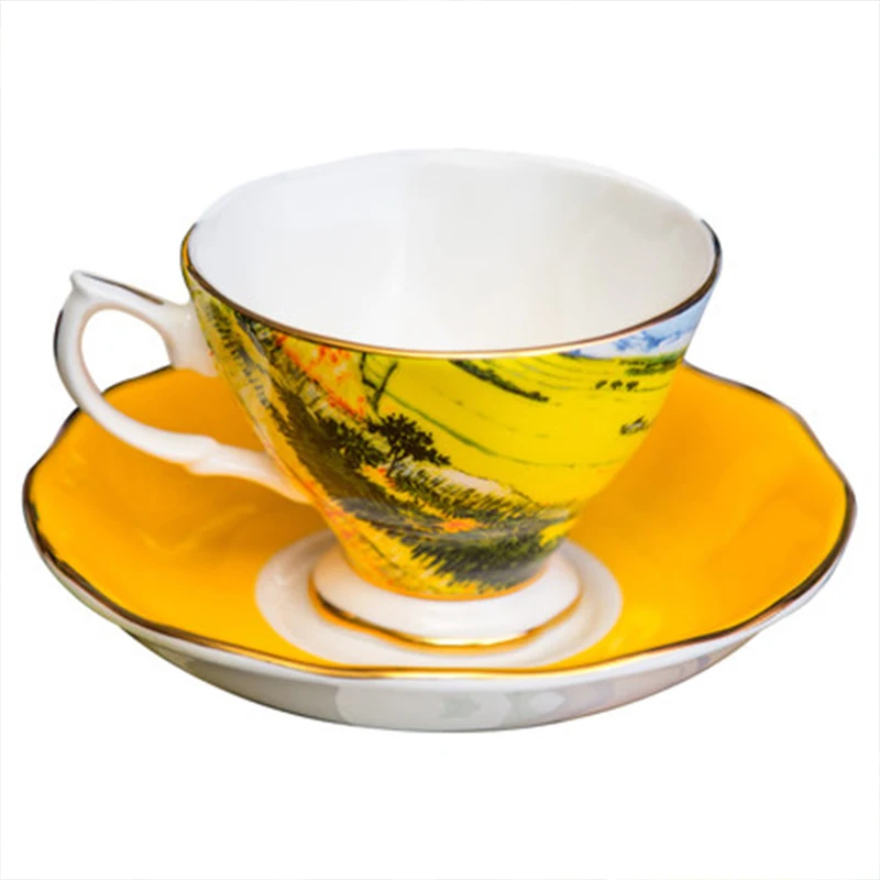 Wourmth Европейский стиль Пномпень костяного фарфора Coffeecup Звездная керамика