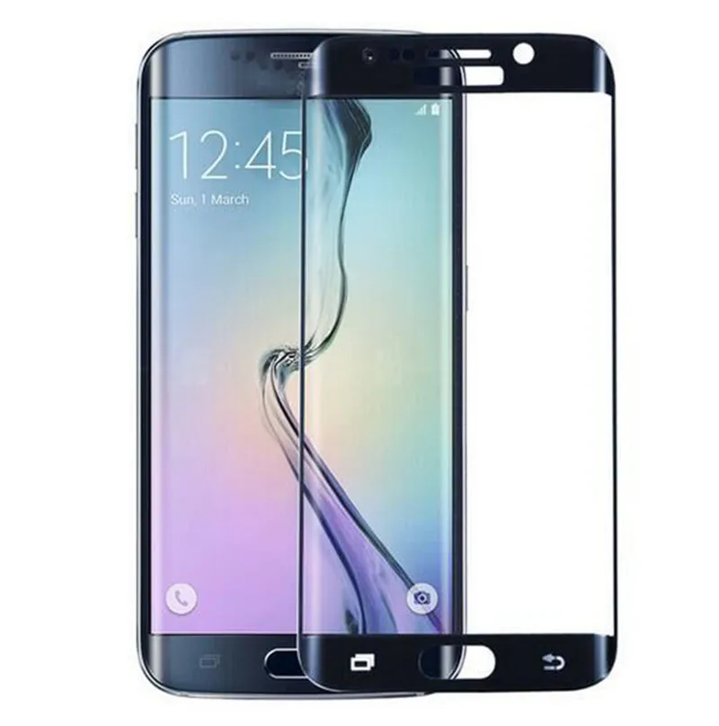 Спереди полное покрытие экрана протектор для Samsung Galaxy S7edge Full Cover края Закаленное