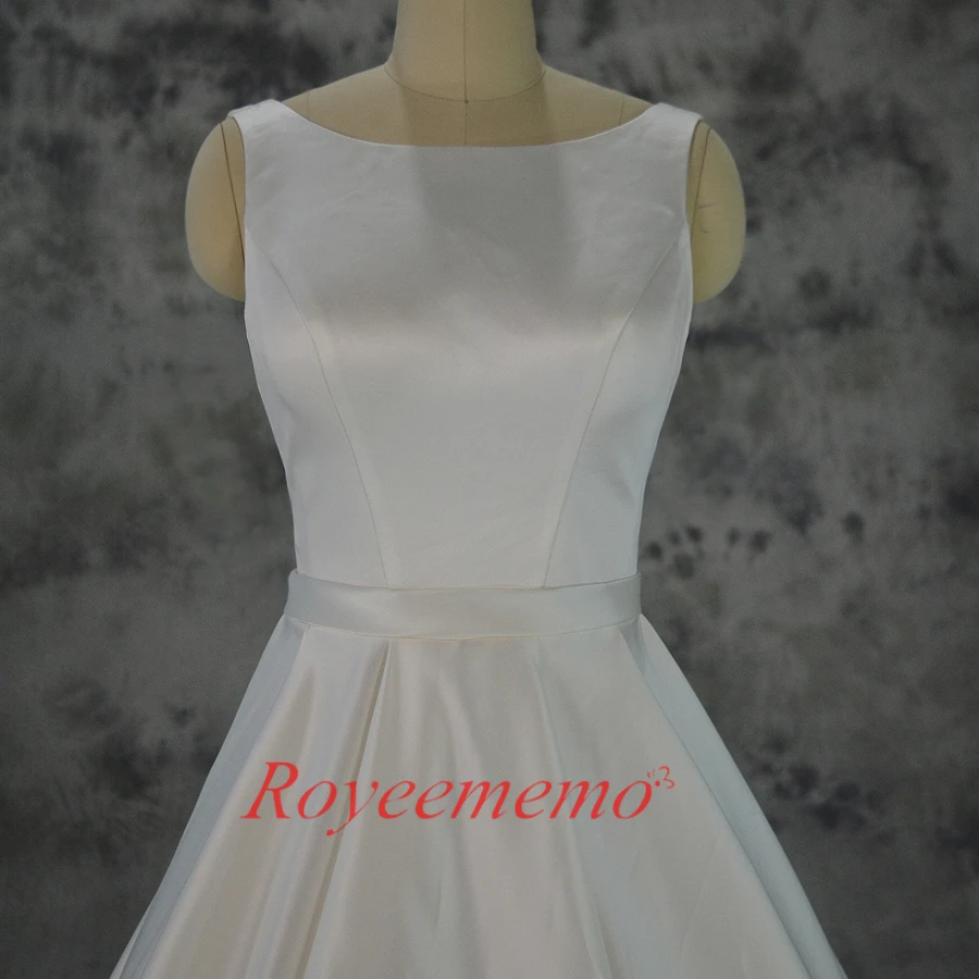 Vestido de Noiva атласное свадебное платье с карманом классическое свадебное платье на заказ Заводская цена