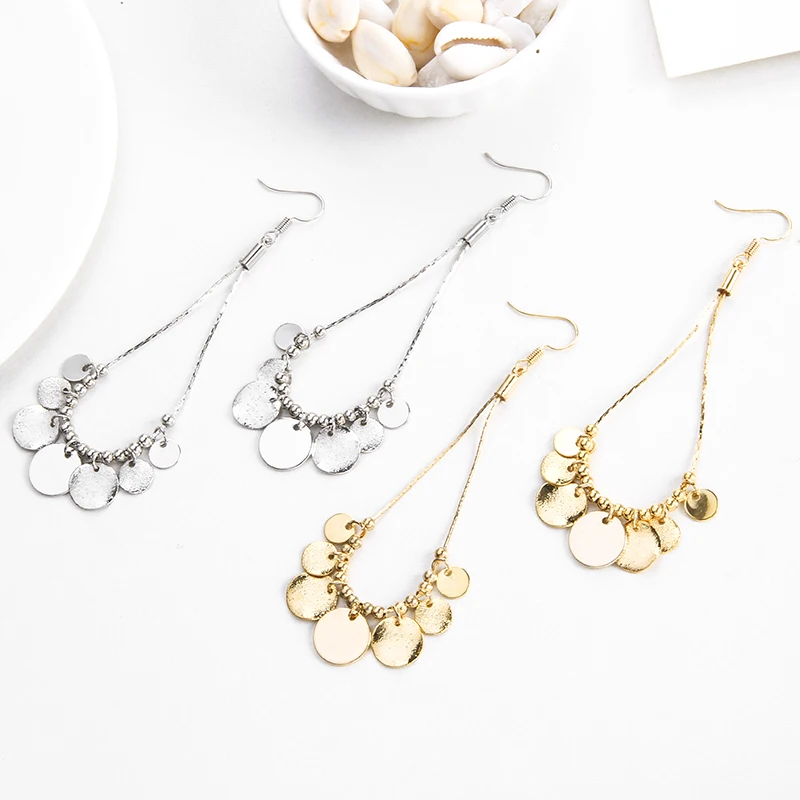 Fashion Geometric Drop Earrings Retro Light Film Pendant Oorbellen For Women Gift Rhinestone Vintage Pendientes | Украшения и