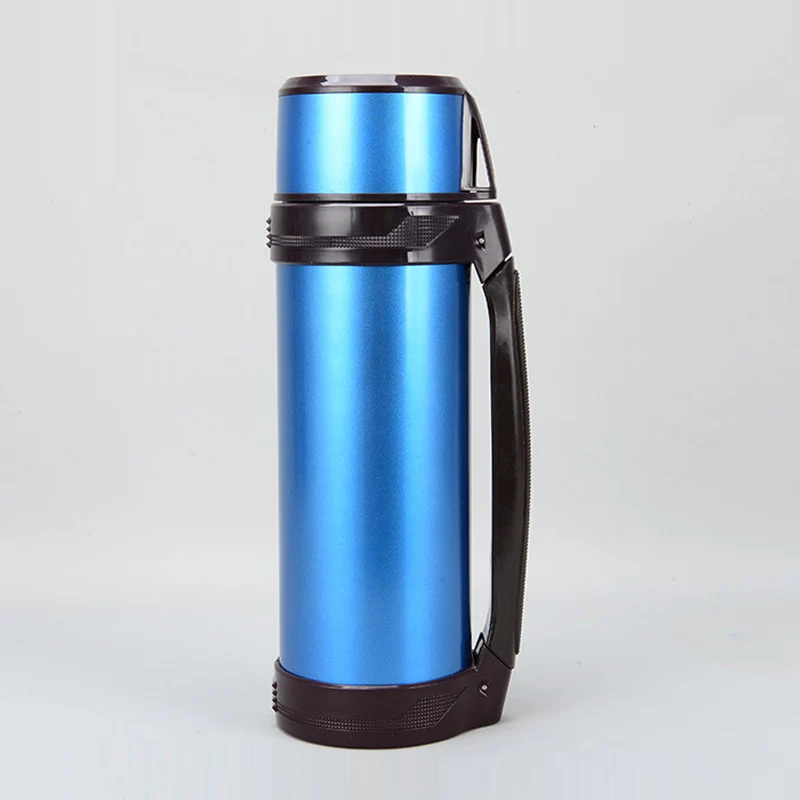 Large capacity stainless steel vacuum Insulation water bottle outdoor travel sports portable multifunctional kettle | Дом и сад
