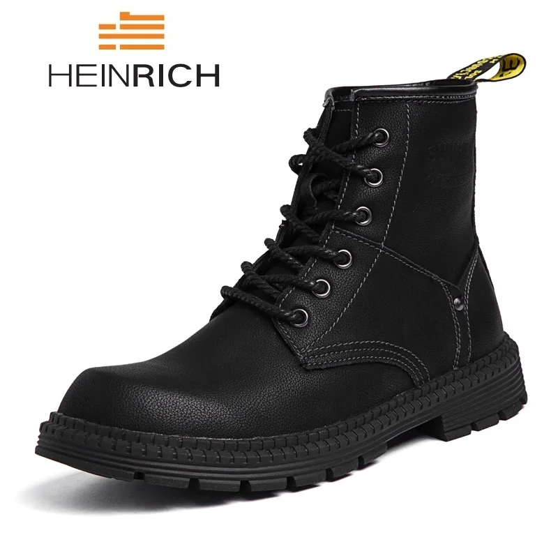 HEINRICH/мужские ботинки зимние кожаные Mannen Schoenen Рабочая обувь Stivali Uomo мужские