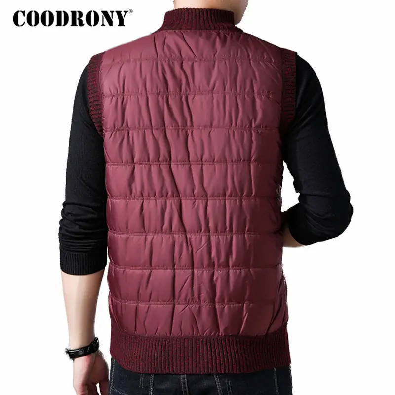 Бренд COODRONY, мужской жилет, теплая парка, пальто с подкладкой, уличная одежда, жилет Homme, Осень-зима, Новое поступление, куртка-бомбер, Мужская 98001