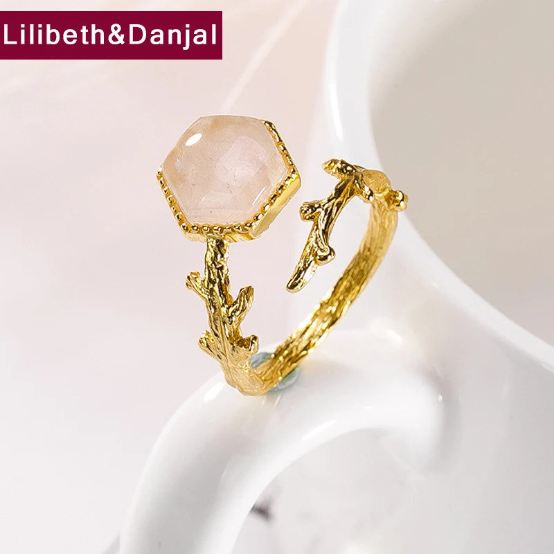 Женское кольцо из серебра 100% пробы с натуральным кристаллом | Украшения и