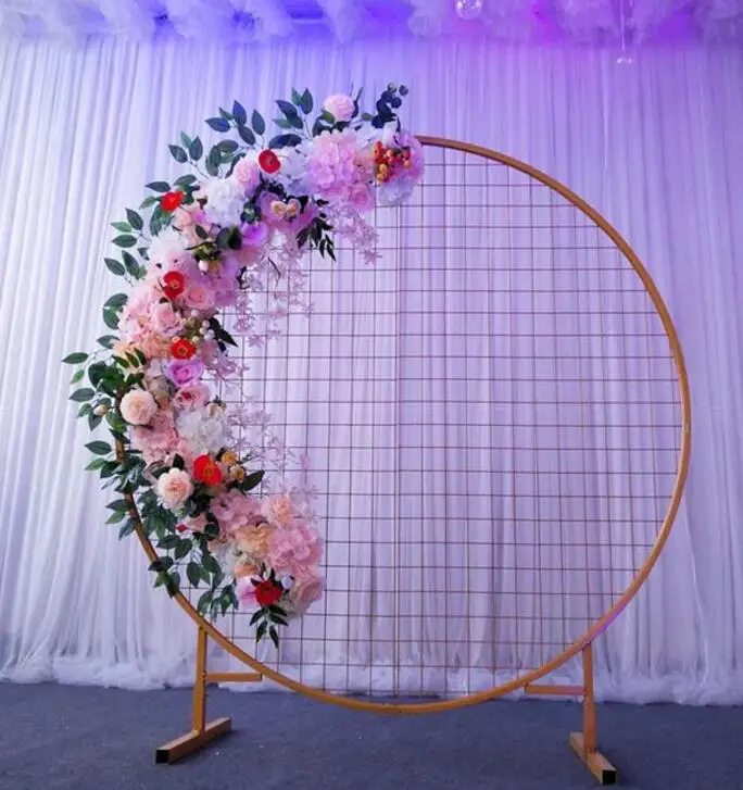 Свадебный круглый сетчатый экран свадебный фон Мори круглая сетка украшение