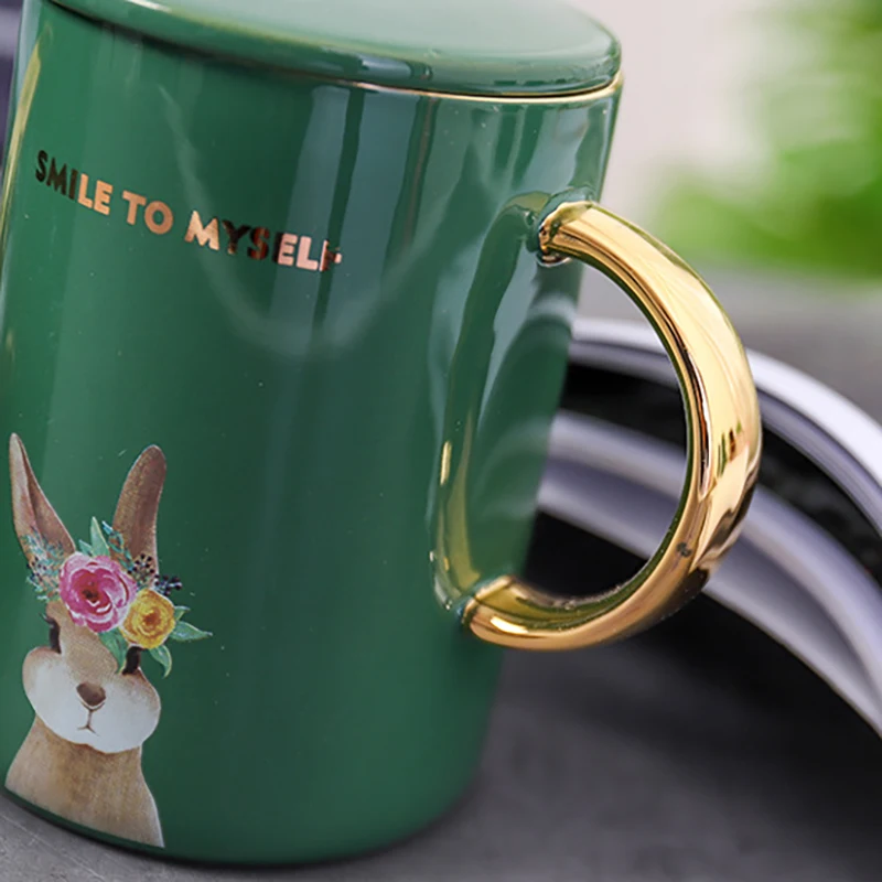 400 мл Милая керамическая кружка для чая кофе фарфоровая посуда напитков завтрака