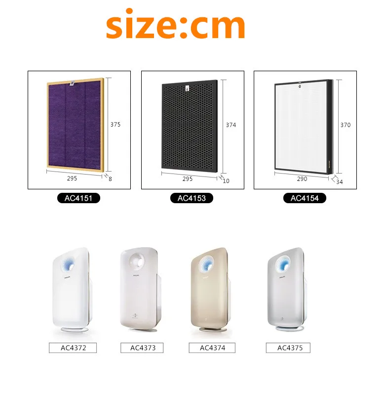 AC4151 AC4153 AC4154 очиститель воздуха hepa фильтр для Philips AC4372 AC4373 AC4374 AC4375 части фильтра |