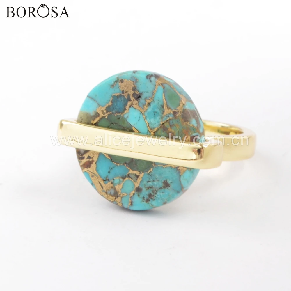 BOROSA ювелирные изделия 5/10 шт Новый золотой ободок круглой формы Медь натуральная