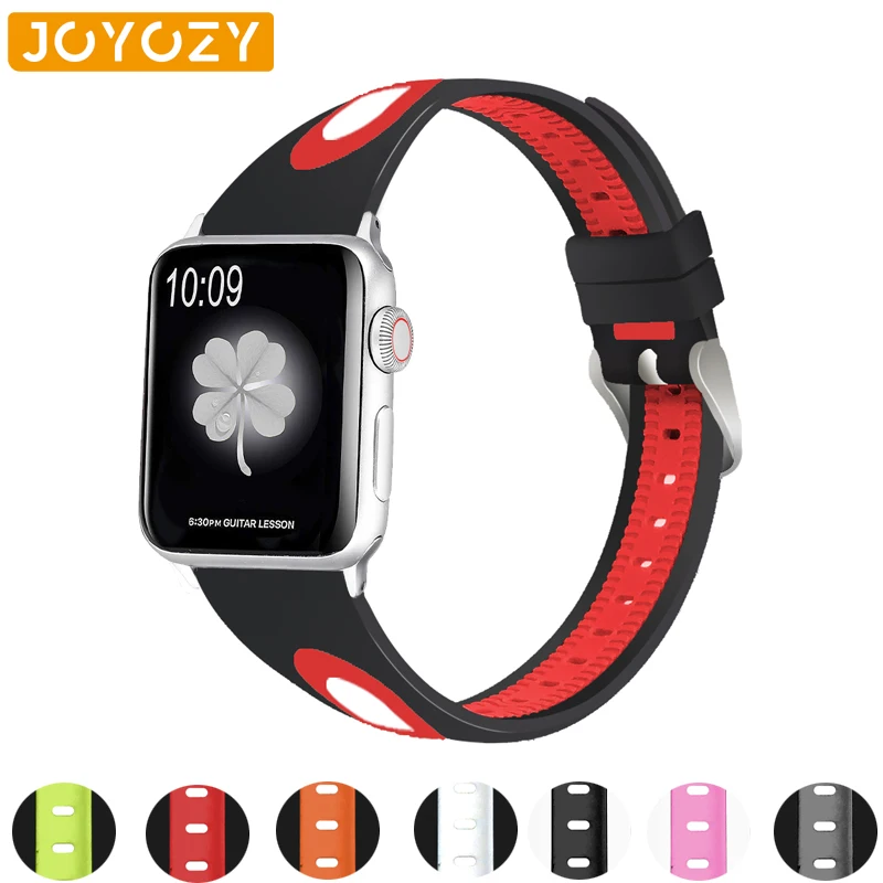 Спортивный силиконовый ремешок Joyozy для часов Apple Watch 42 мм/38 мм/40 мм/44 мм спортивный