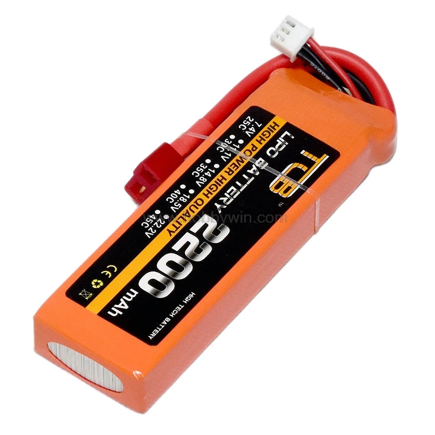 7.4V 2S 2200mAh 25C LiPo Battery Burst 40C T-plug XT60 option for RC Model Airplane Helicopter FPV Drone Racing Boat Buggy Truck | Игрушки и