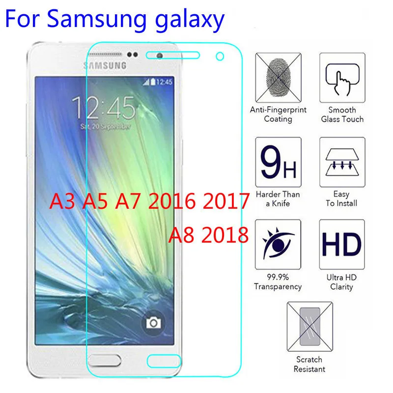 Защитная пленка 2.5D Arc для Samsung Galaxy J3 J5 J7 2017 закаленное стекло A3 A5 A7 A8 2018 защитная