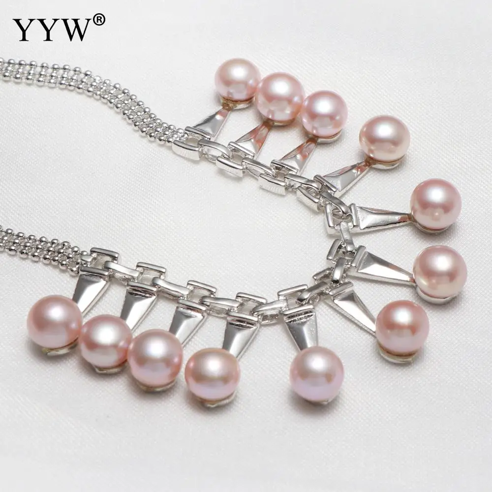 

2019 New Freshwater Pearl Necklace Elegant Women Modern Jewelry European Style Bridal Wedding Luxury Collarbone for Party