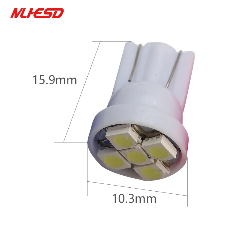 100pcs/lot T10 168 192 W5W white 5smd 5 smd 1210 LED Car marker light parking bulbs Door Lights reading Instrument super bright |
