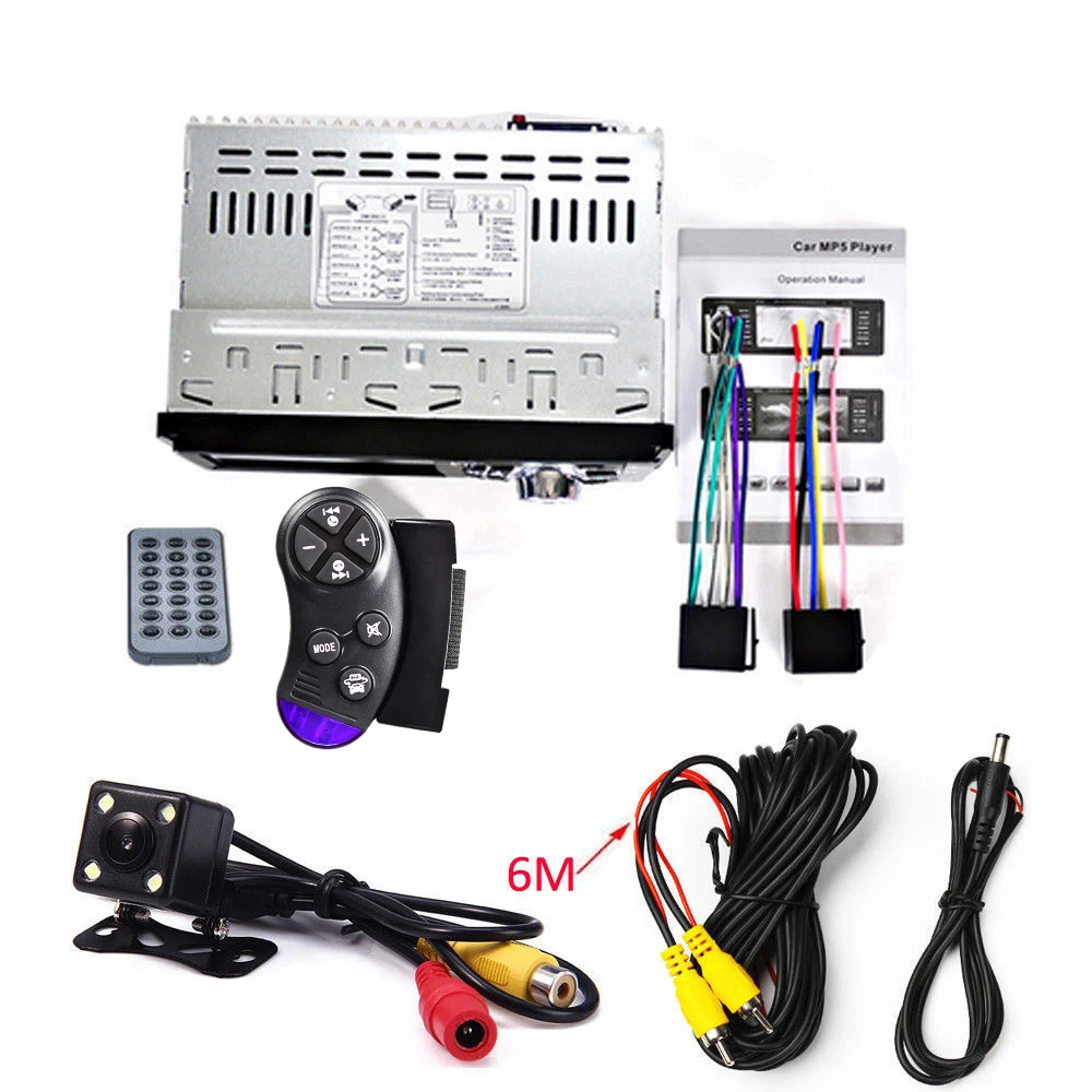 Podofo Автомагнитола стерео Bluetooth 1 din 12V " HD MP3 аудио стерео Мультимедийный плеер USB SD AUX-IN Автомагнитола 1DIN Автомагнитола