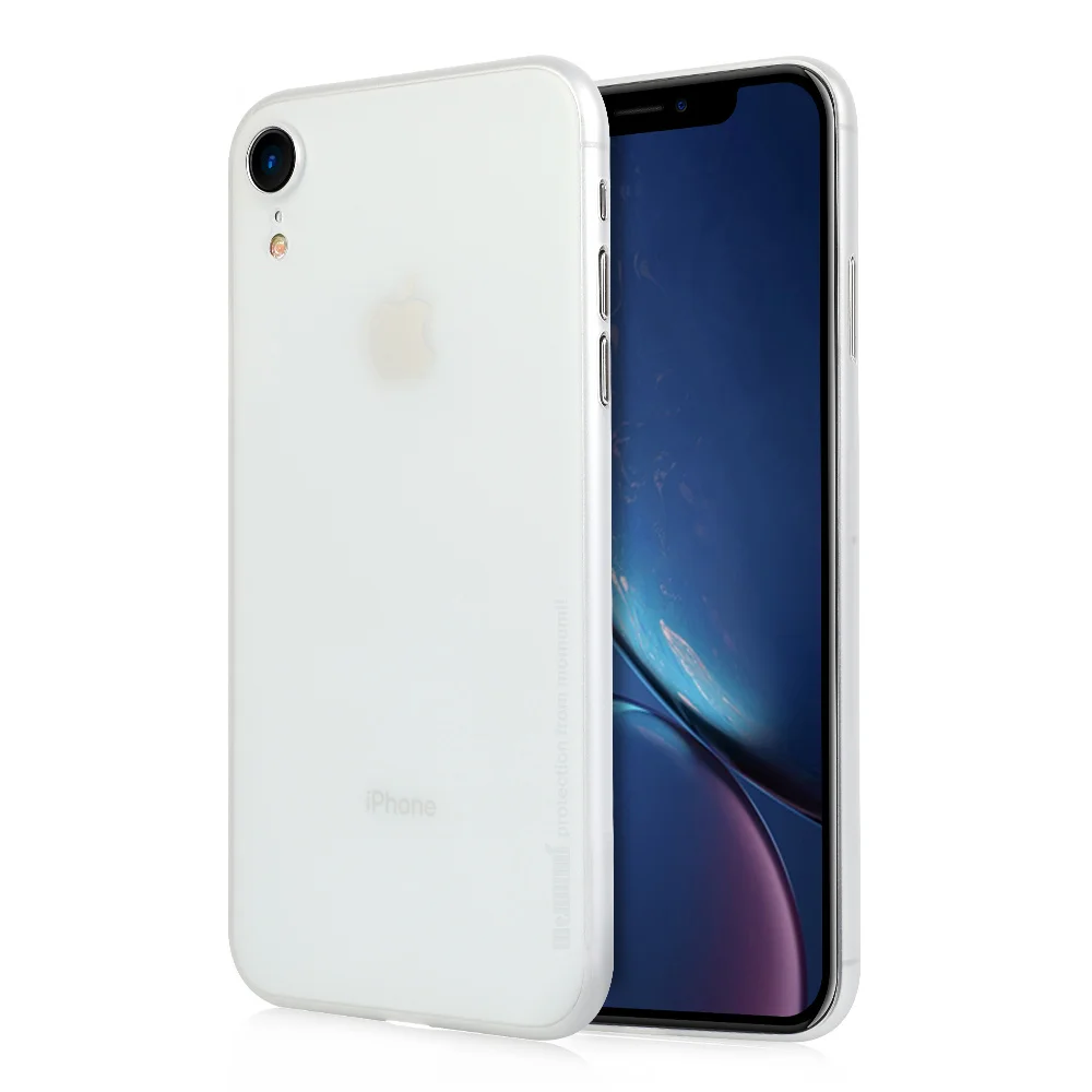Translucent White Чехол memumi для iPhone XR 6,", ультратонкий 0,3 мм PP матовый чехол для iPhone XR Тонкий чехол для телефона с защитой от отпечатков пальцев - Цвет: Translucent White