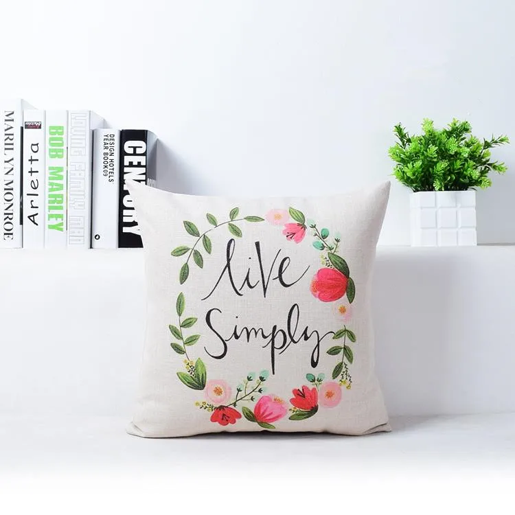 Модный стильный красочный чехол для подушки с цветочным принтом Свадебный