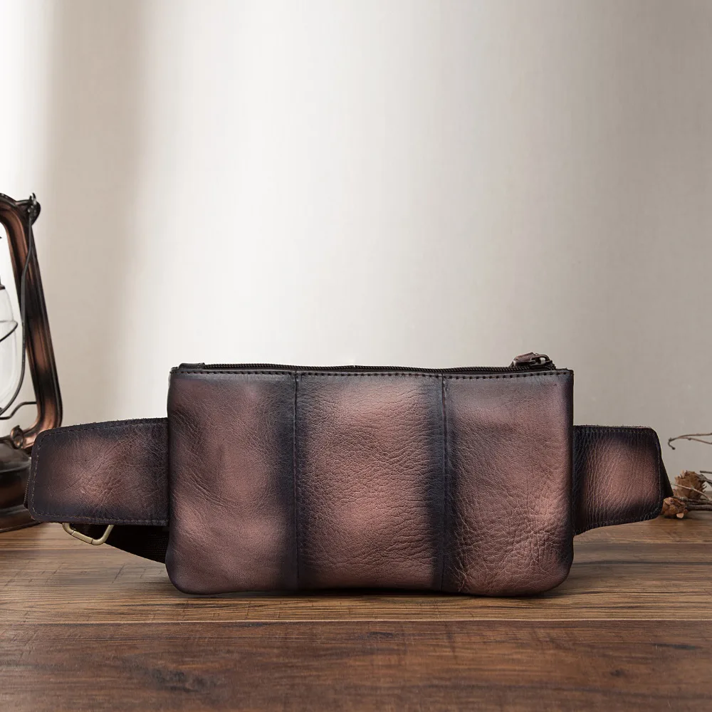 Модная качественная кожаная мужская сумка слинг через плечо дизайнерская