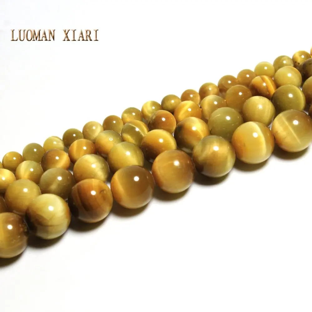 Оптовая продажа бусины из натурального желтого Клода Тигрового Глаза высшего