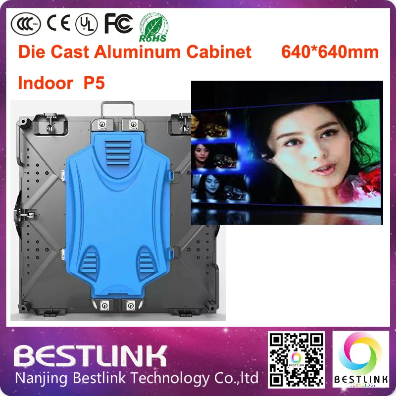 P5 indoor светодиодные литой алюминиевый корпус 640*640 мм с p5 rgb led дисплей модуль Крытый
