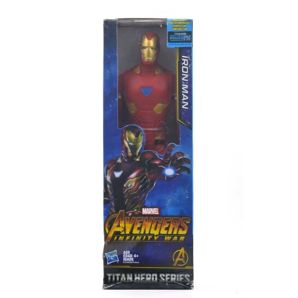 iranman with box 30 см Marvel Мстители игрушки танос Халк Бастер человек паук Железный человек Капитан Америка Тор Росомаха Черная пантера фигурка куклы - Цвет: iranman with box