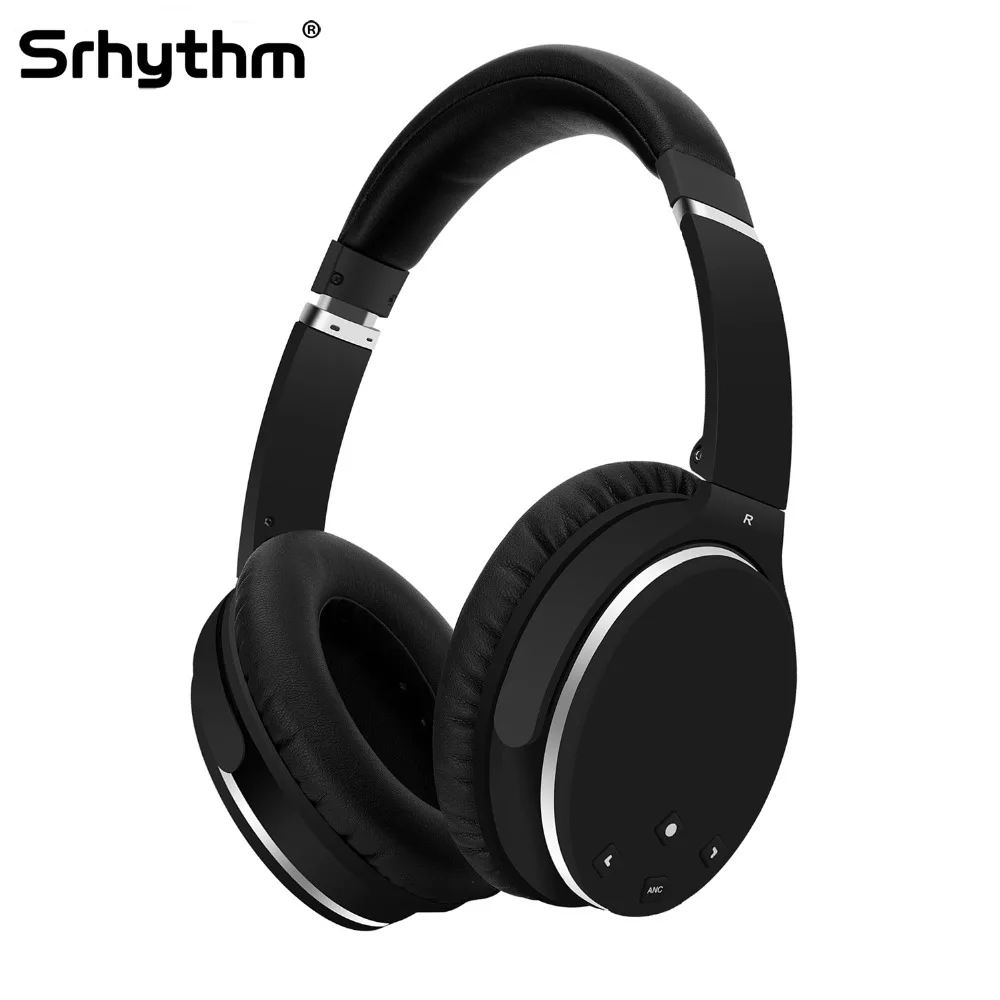ANC Active шум шумоподавления наушники Hi Fi Bluetooth беспроводной Over Ear складной глубокий