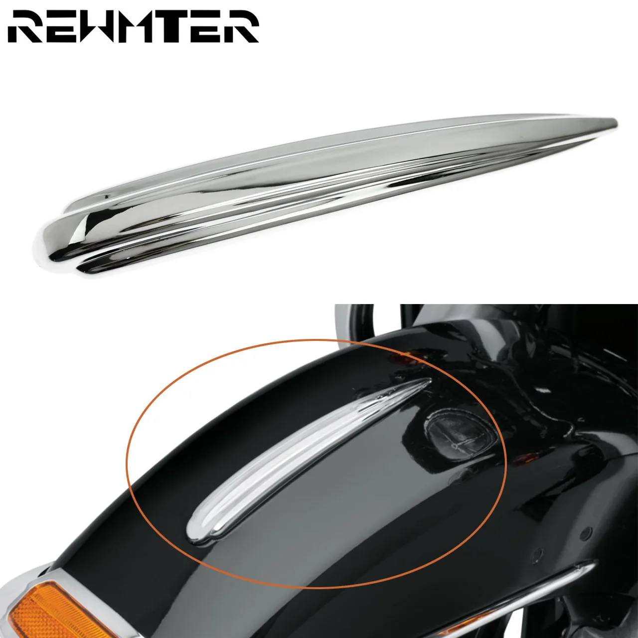 Накладка на переднее крыло мотоцикла хром для Harley Sportster 883 1200 Forty Eight XL1200X Touring FLHR FLTRX