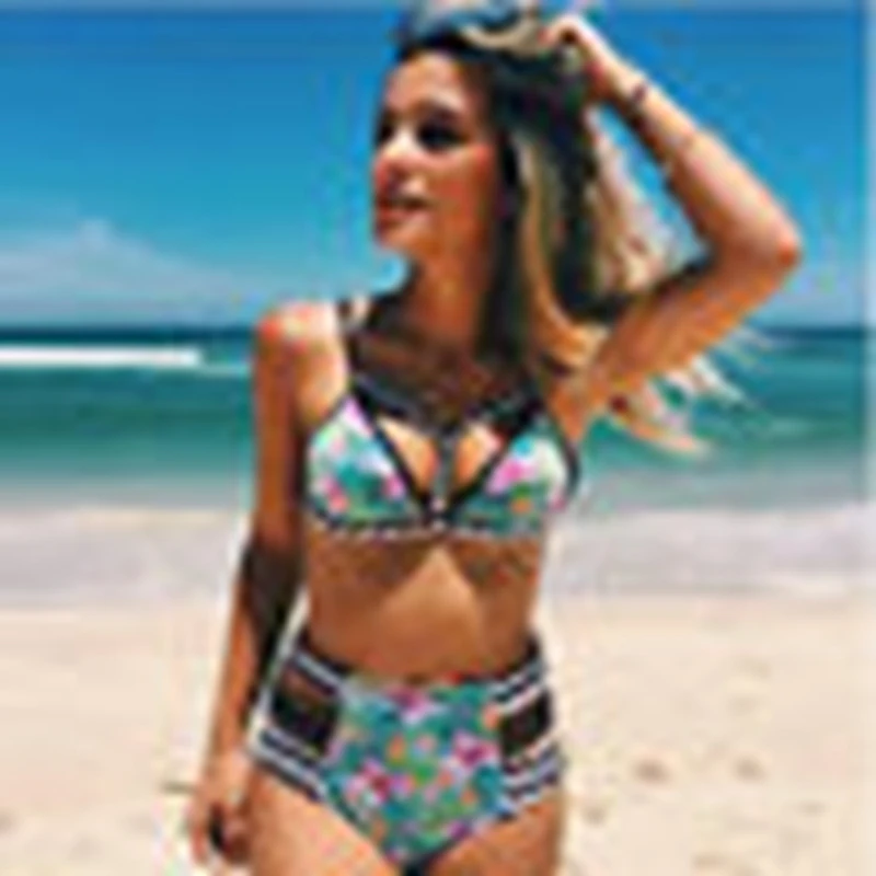 

Sexy Swimwear Bathes Bikini Set Padded Bandage Bra Push-up Suit Swimsuit