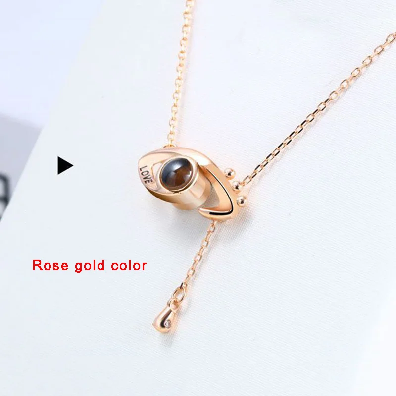 Новая форма 100 языков я люблю тебя проекционный кулон ожерелье женщины сказать