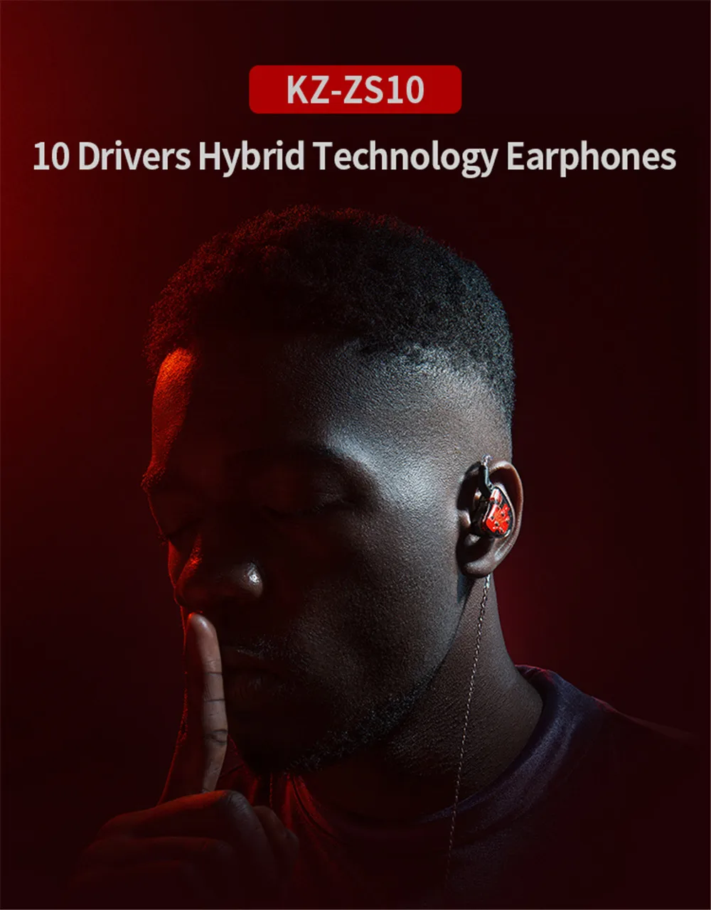 KZ ZS10 4BA+ 1DD гибридные наушники-вкладыши, HiFi наушники, наушники-вкладыши, гарнитура с шумоподавлением, DJ профессиональные наушники AS10 ZST