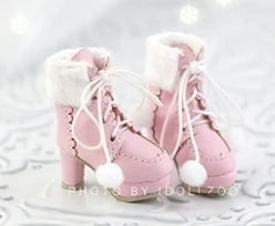 pink 1 пара; Blyth Doll; зимние сапоги на высоком каблуке; модная обувь для Blyth JB Momoko Azone Holala; Аксессуары для кукол - Цвет: pink