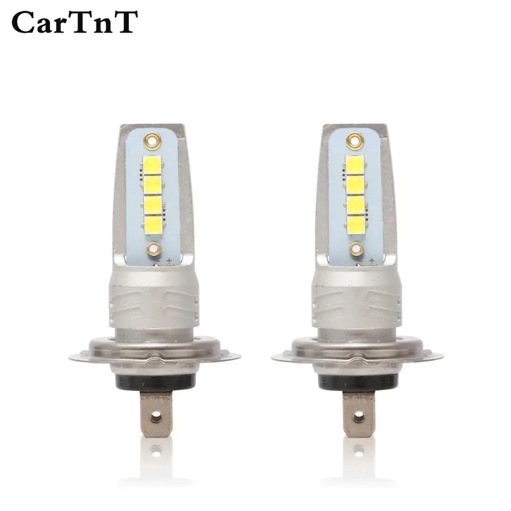 CarTnT 2 шт. H7 H4 фар автомобиля H8 H9 9005 9006 H11 HB3 HB4 3535SMD светодиодный лампы 24 V 2000LM 6500 к авто светодиодный 18 Вт противотуманный фонарь светодиодный лампы