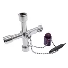 Универсальный крестовой многофункциональный ключ, Электрический треугольный ключ для шкафа 5 в 1, Электрический шкафчик лифта, клапан из сплава