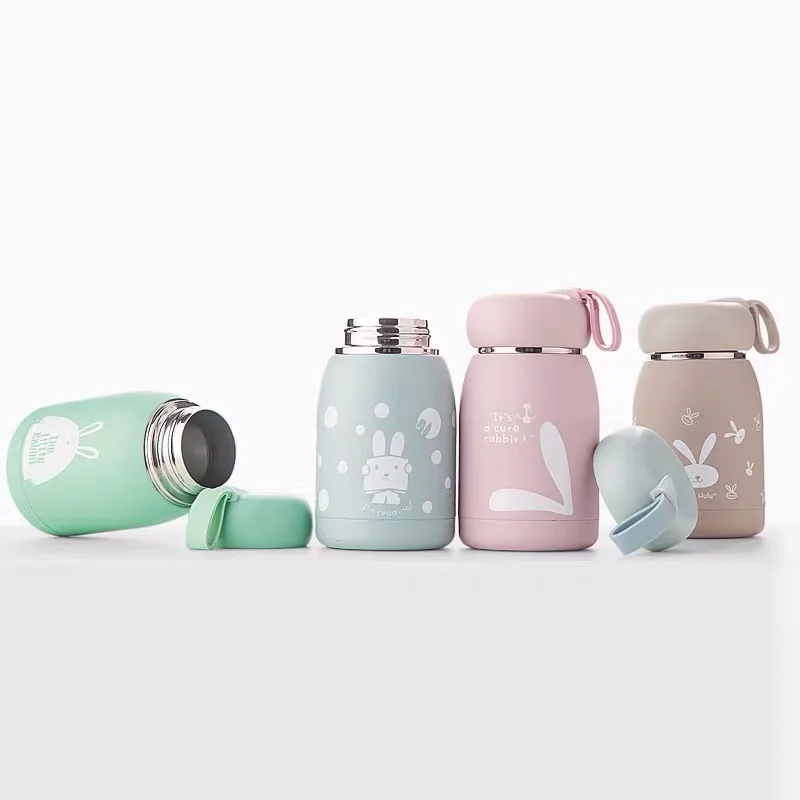 Mini Cute 300ML 304 Stainless Steel Thermos Cup Portable Big Coffee Milk Water Home Kitchen Drink Cup|Вакуумные фляги и