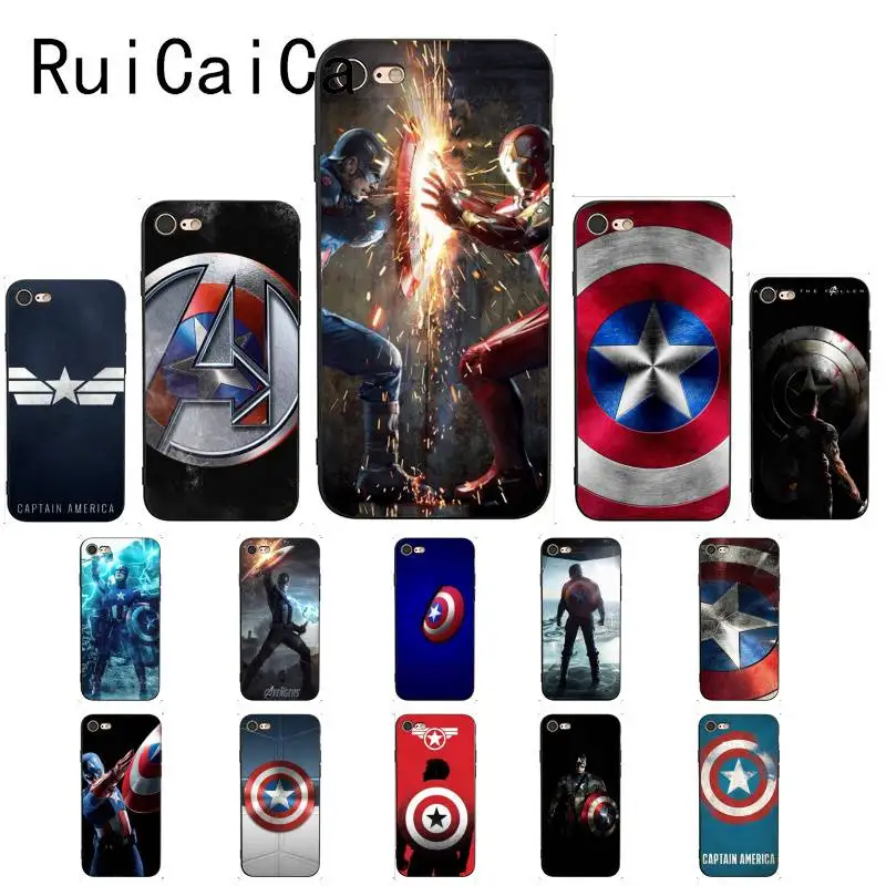 Ruicaica Marvel Мстители Капитан Америка Железный человек рисунок чехол для телефона