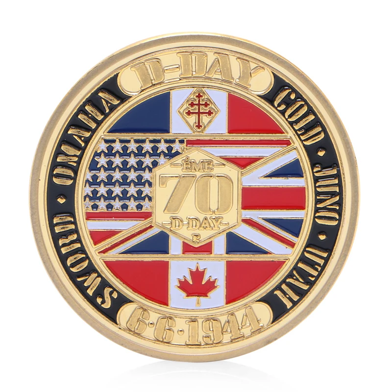 Normandie Виктори 70-летие 1944 памятная монета вызов сувенир