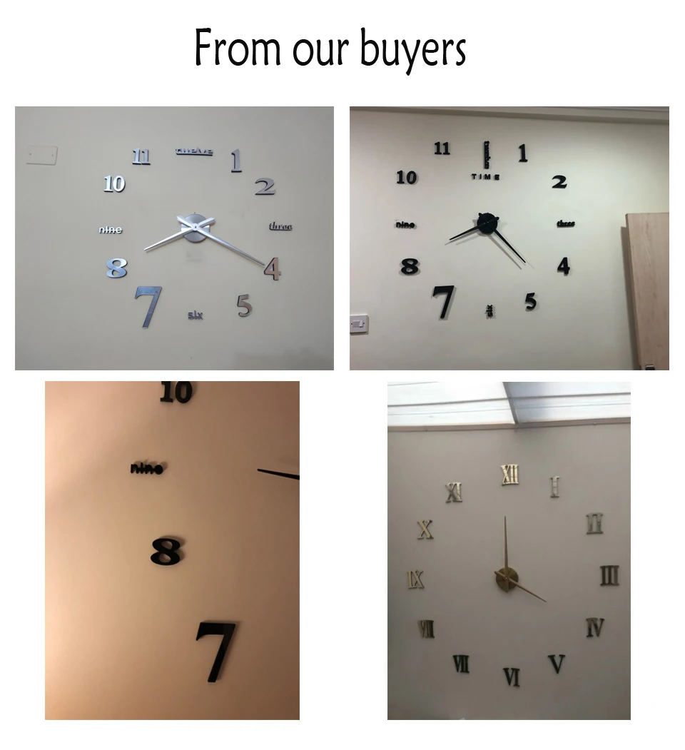 Muhsein новые модные большие размеры настенные часы зеркальные наклейки DIY настенные часы модем декор для гостиной настенные часы